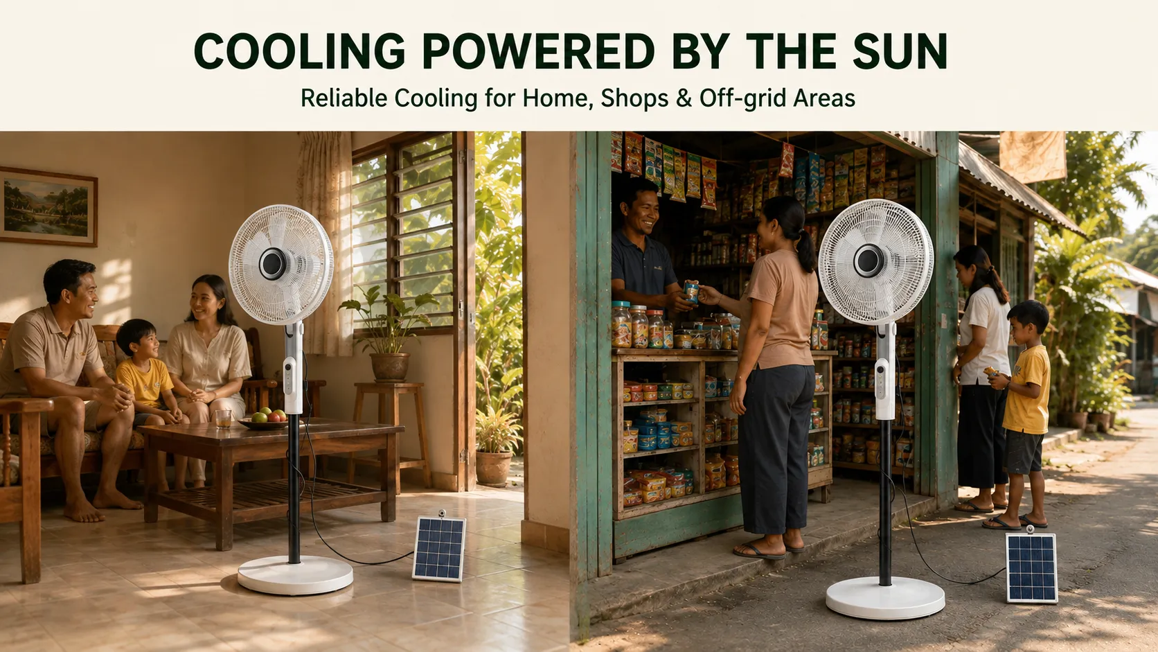 16/18-Inch Solar Rechargeable Floor Fan with Remote Control scene preview