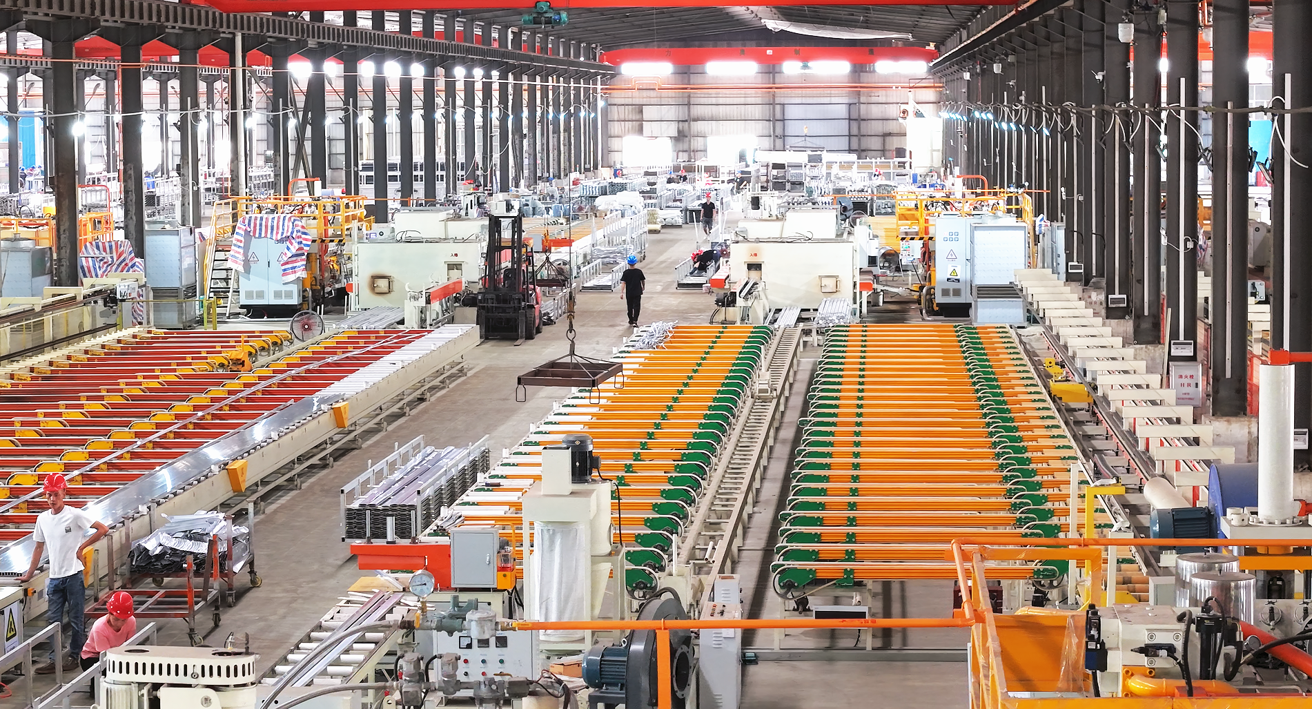 Aluminium profile extrusion factory production line